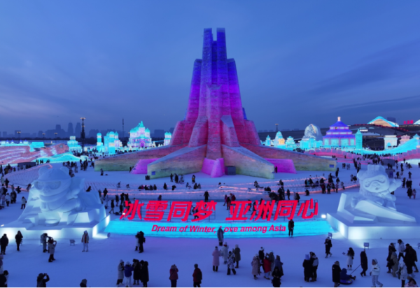 在哈尔滨冰雪大世界看见冰雪匠心