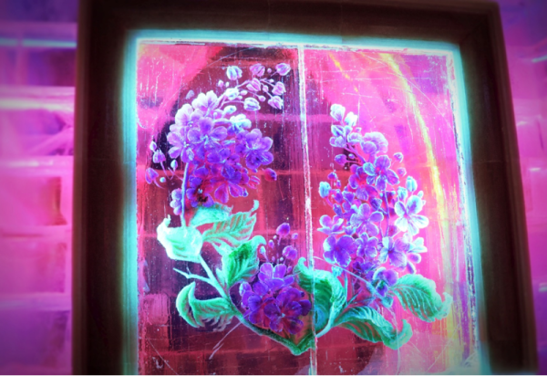 五瓣丁香在哈尔滨冰雪大世界梦幻冰雪馆“盛放”