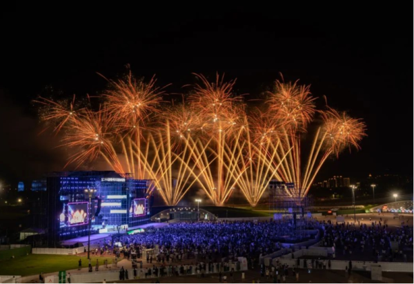 高空烟花秀 就在明晚的第二十三届哈尔滨国际啤酒节